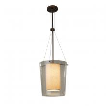 Justice Design Group FAB-8010-CREM-DBRZ - Amani 1-Light Center Drum Pendant