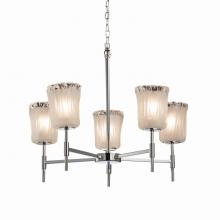 Justice Design Group GLA-8410-16-WTFR-CROM - Union 5-Light Chandelier