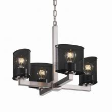 Justice Design Group MSH-8829-30-NCKL - Modular 4-Light Chandelier