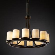 Justice Design Group POR-8763-10-BMBO-MBLK - Dakota 12-Light Ring Chandelier (Tall)