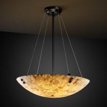 Justice Design Group ALR-9662-35-NCKL-F4 - 24" Pendant Bowl w/ LARGE SQUARE W/ POINT FINIALS