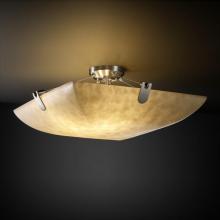 Justice Design Group CLD-9611-35-NCKL - 18" Semi-Flush Bowl w/ U-Clips