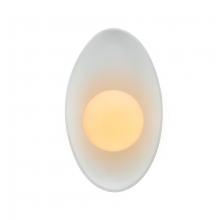 Justice Design Group CER-3045-WTWT - Oval Coupe Wall Sconce