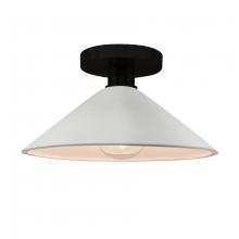 Justice Design Group CER-6330-BIS-MBLK - Flare Semi-Flush