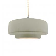 Justice Design Group CER-6543-CKC-NCKL-BEIG-TWST - Medium Tier 1-Light Pendant