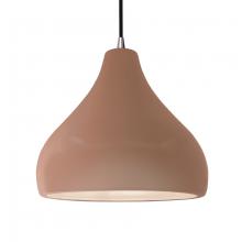 Justice Design Group CER-6565-ADOB-NCKL-BKCD - Large Droplet 1-Light Pendant