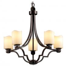 Justice Design Group CNDL-8500-14-CREM-DBRZ - Argyle 5-Light Chandelier