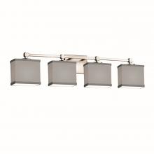 Justice Design Group FAB-8424-55-GRAY-NCKL-LED4-2800 - Tetra 4-Light LED Bath Bar