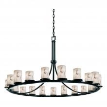 Justice Design Group FAL-8716-10-MBLK-LED21-14700 - Dakota 21-Light 1-Tier Ring LED Chandelier