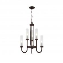 Justice Design Group FSN-4343-CLFR-DBRZ - Anchor 22" Chandelier