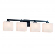 Justice Design Group FSN-8434-55-OPAL-MBLK - Regency 4-Light Bath Bar