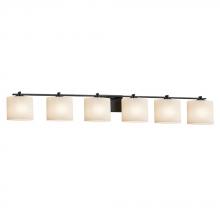 Justice Design Group FSN-8446-30-OPAL-MBLK - Era 6-Light Bath Bar