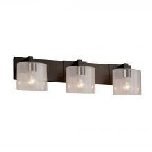 Justice Design Group FSN-8923-30-SEED-DBRZ - Modular 3-Light Bath Bar