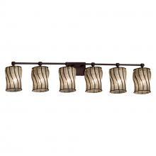 Justice Design Group WGL-8426-10-SWCB-DBRZ - Tetra 6-Light Bath Bar