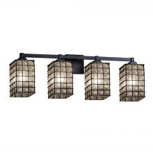 Justice Design Group WGL-8434-15-GRCB-MBLK - Regency 4-Light Bath Bar