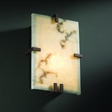 Justice Design Group FAL-5551-MBLK - Clips Rectangle Wall Sconce (ADA)