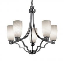 Justice Design Group FSN-8500-15-WEVE-NCKL - Argyle 5-Light Chandelier