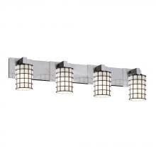 Justice Design Group WGL-8924-10-SWCB-NCKL - Modular 4-Light Bath Bar