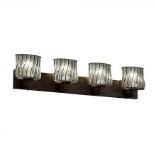 Justice Design Group WGL-8924-30-GRCB-MBLK - Modular 4-Light Bath Bar