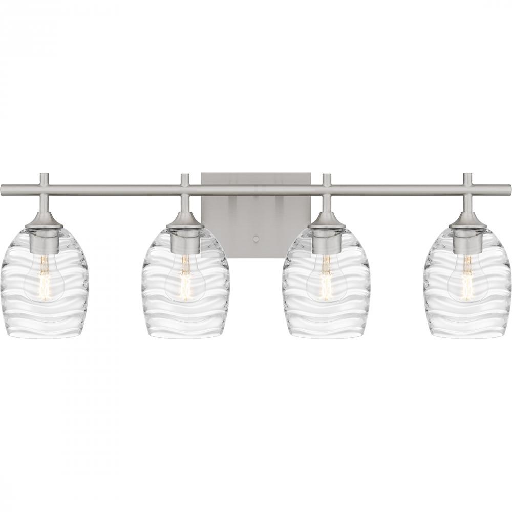 Lucy 4-Light Brushed Nickel Bath Light