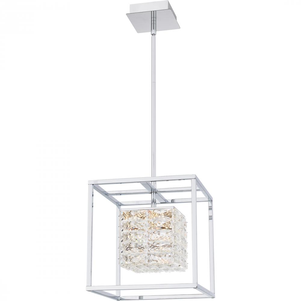 Dazzle Integrated LED Polished Chrome Pendant Light