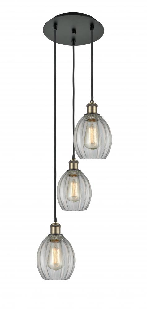 Eaton - 3 Light - 12 inch - Black Antique Brass - Cord Hung - Multi Pendant