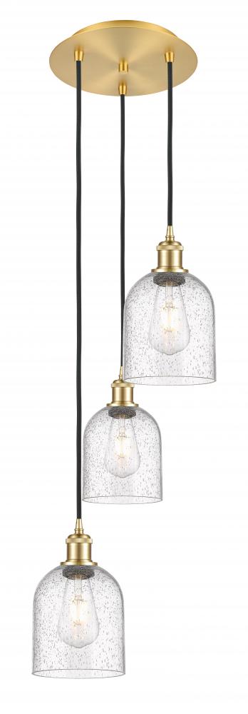 Bella - 3 Light - 12 inch - Satin Gold - Cord hung - Multi Pendant