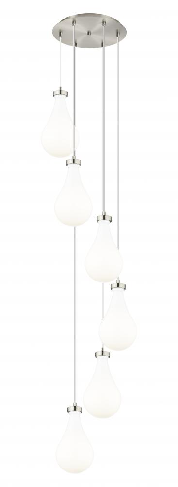 Owego - 6 Light - 16 inch - Brushed Satin Nickel - Multi Pendant