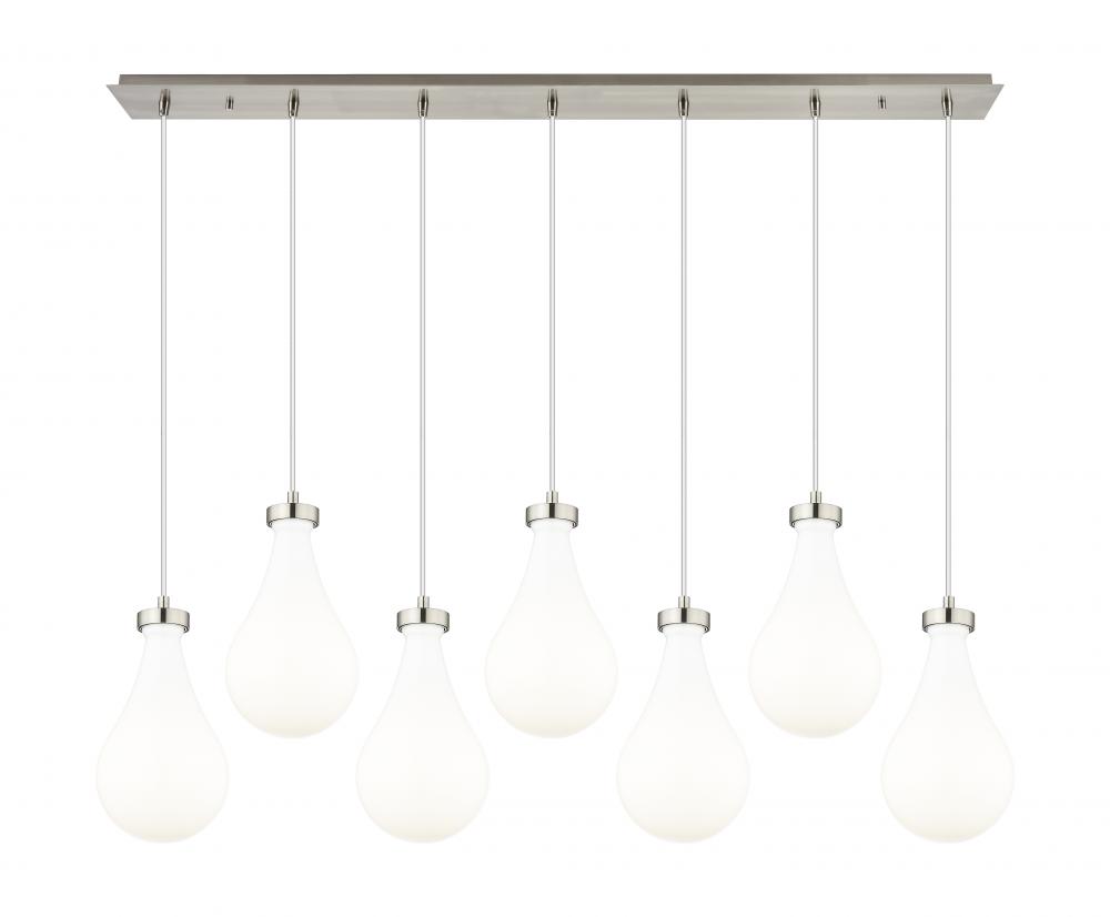 Owego - 7 Light - 49 inch - Brushed Satin Nickel - Linear Pendant