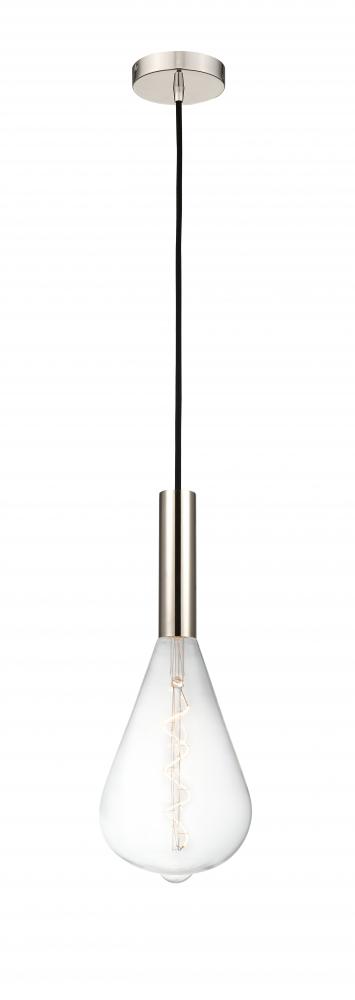 Edison - 1 Light - 7 inch - Polished Nickel - Cord hung - Mini Pendant