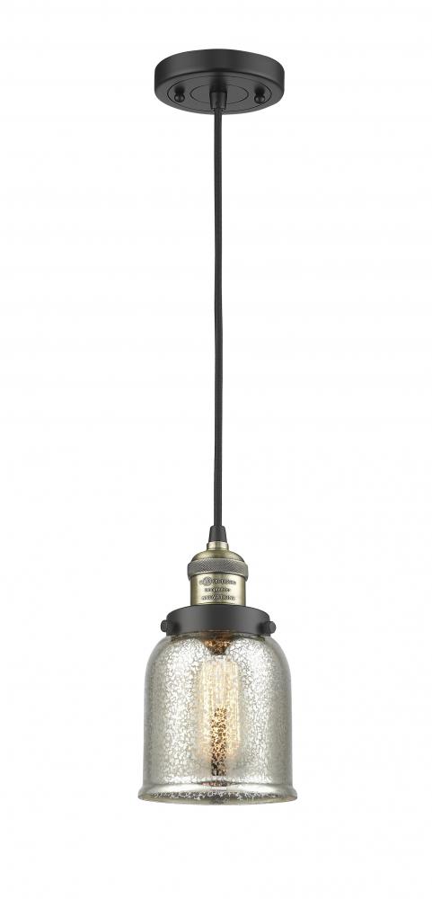 Bell - 1 Light - 5 inch - Black Antique Brass - Cord hung - Mini Pendant