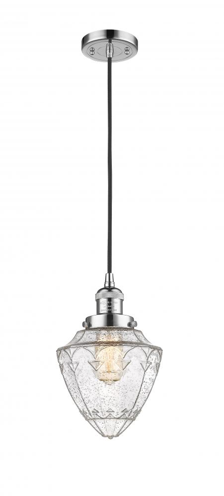 Bullet - 1 Light - 7 inch - Polished Chrome - Cord hung - Mini Pendant