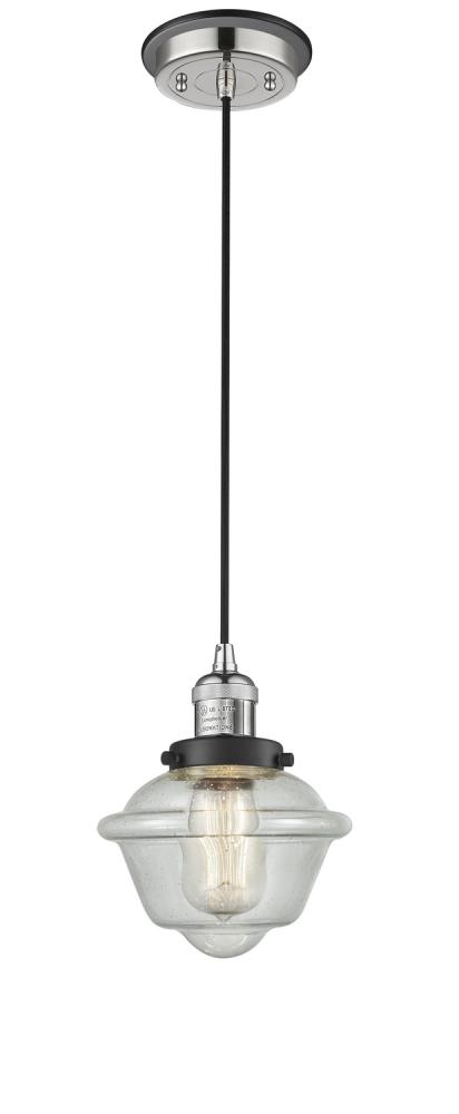 Oxford - 1 Light - 7 inch - Polished Nickel - Cord hung - Mini Pendant