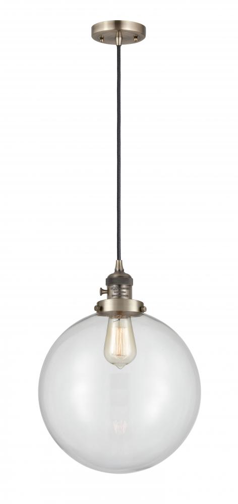 Beacon - 1 Light - 12 inch - Antique Brass - Cord hung - Mini Pendant