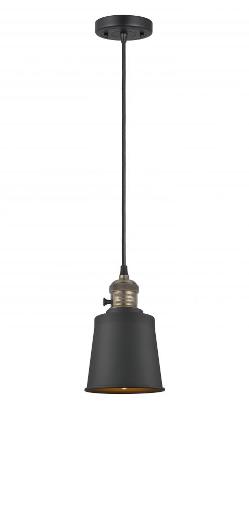 Addison - 1 Light - 5 inch - Black Antique Brass - Cord hung - Mini Pendant