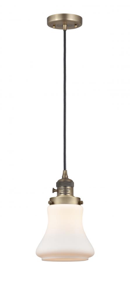 Bellmont - 1 Light - 6 inch - Brushed Brass - Cord hung - Mini Pendant