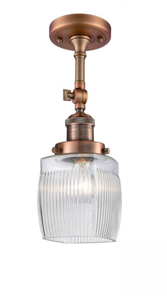 Colton - 1 Light - 6 inch - Antique Copper - Semi-Flush Mount