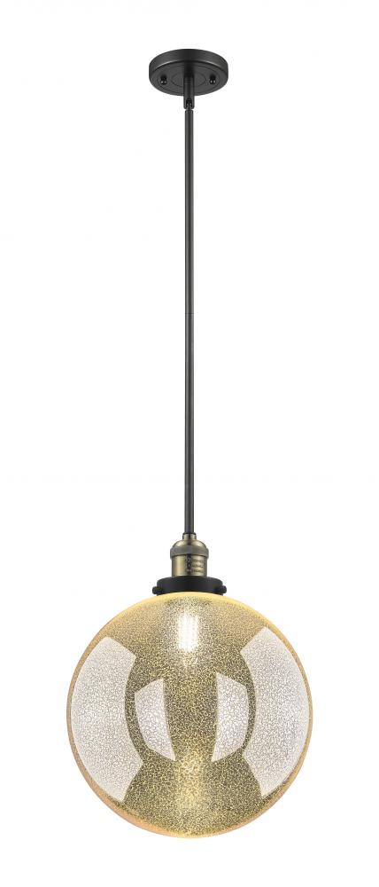 Beacon - 1 Light - 12 inch - Black Antique Brass - Stem Hung - Mini Pendant