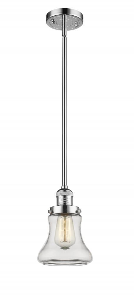 Bellmont - 1 Light - 7 inch - Polished Chrome - Stem Hung - Mini Pendant