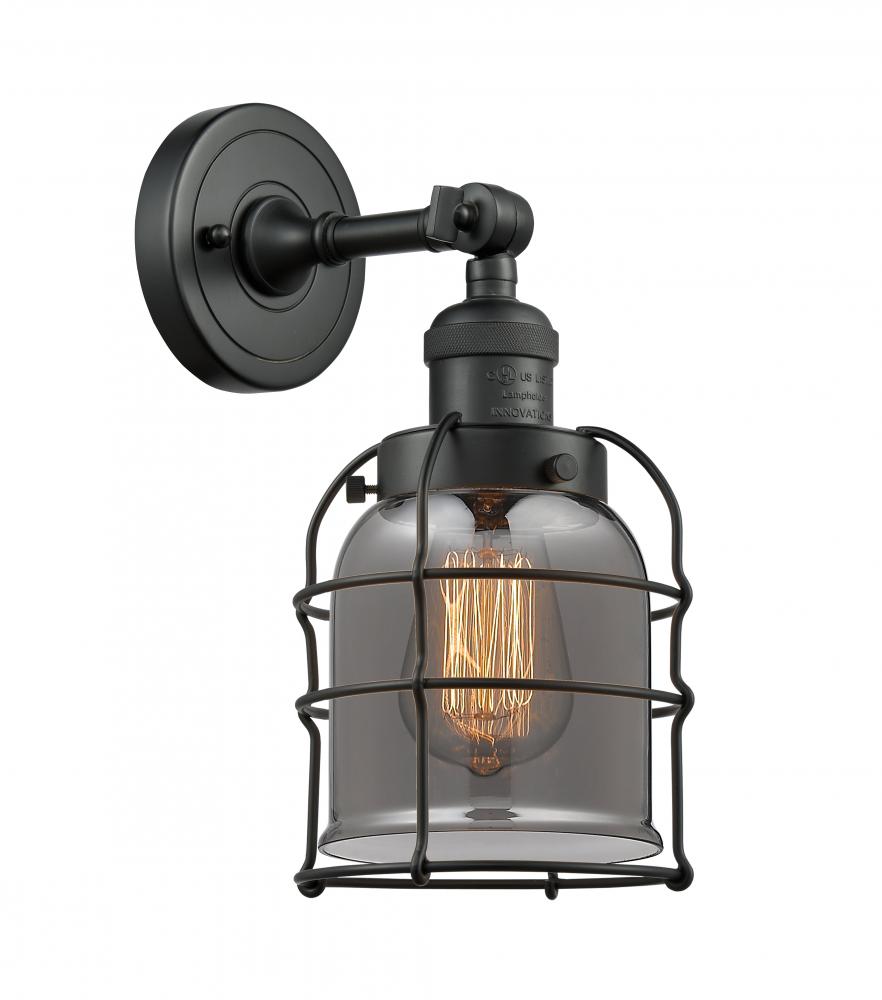 Bell Cage - 1 Light - 6 inch - Matte Black - Sconce