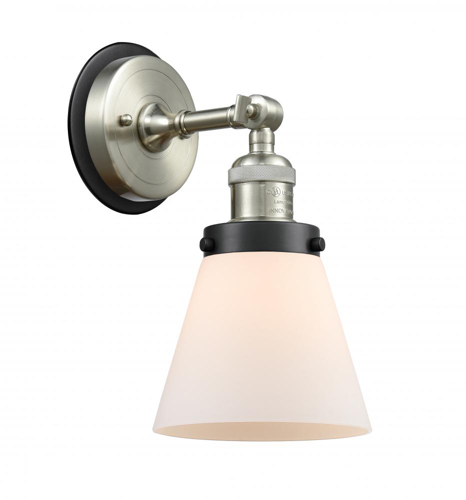 Cone - 1 Light - 6 inch - Polished Nickel - Sconce