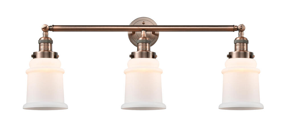 Canton - 3 Light - 30 inch - Antique Copper - Bath Vanity Light