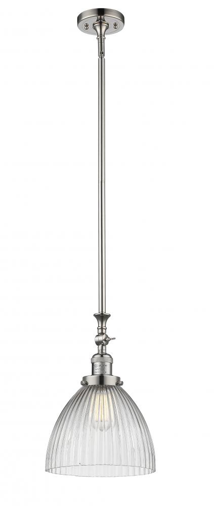 Seneca Falls - 1 Light - 10 inch - Polished Nickel - Stem Hung - Mini Pendant