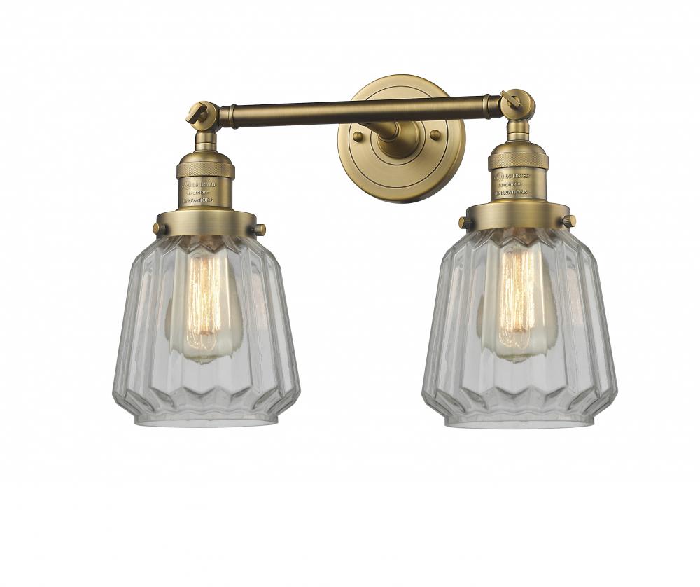 Chatham - 2 Light - 16 inch - Brushed Brass - Bath Vanity Light