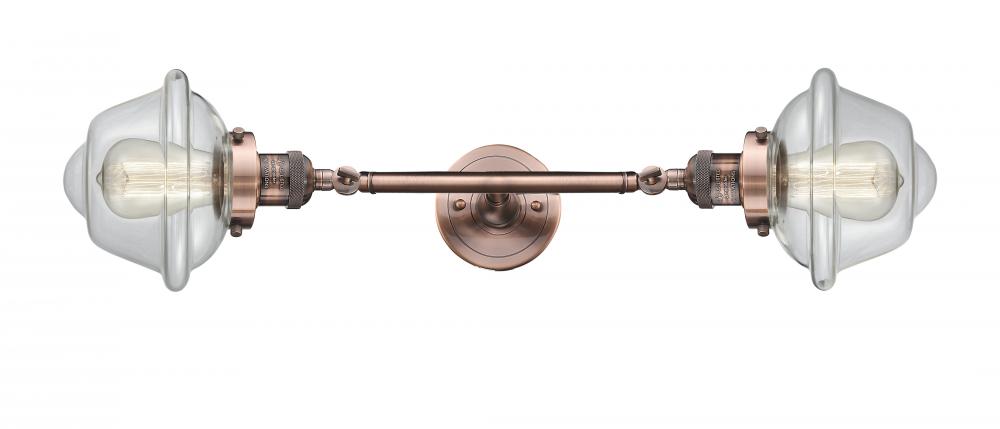 Oxford - 2 Light - 8 inch - Antique Copper - Bath Vanity Light