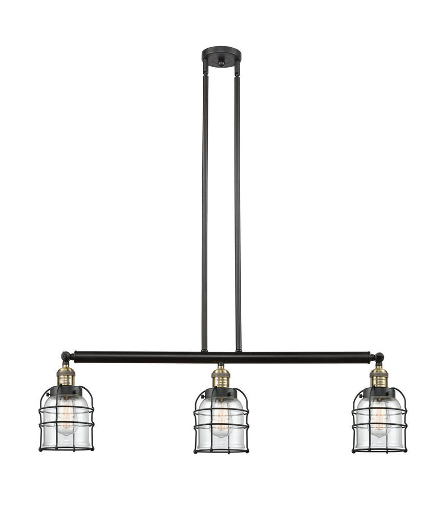 Bell Cage - 3 Light - 39 inch - Black Antique Brass - Stem Hung - Island Light