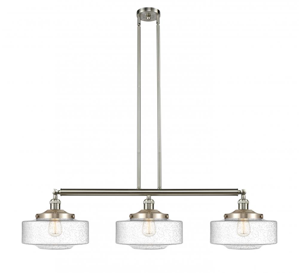 Bridgeton - 3 Light - 44 inch - Brushed Satin Nickel - Stem Hung - Island Light