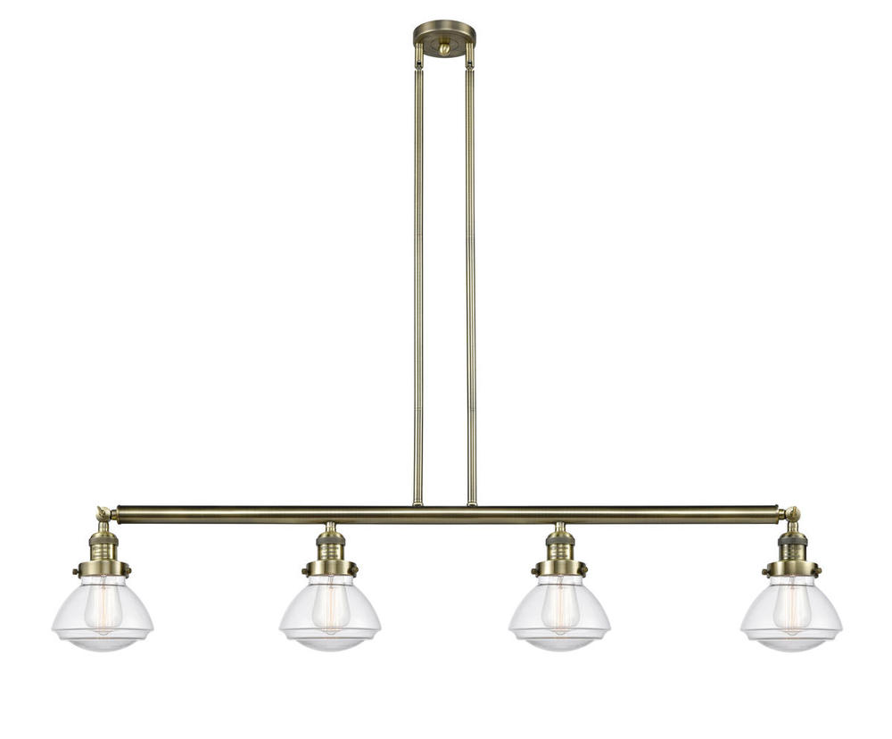 Olean - 4 Light - 51 inch - Antique Brass - Stem Hung - Island Light