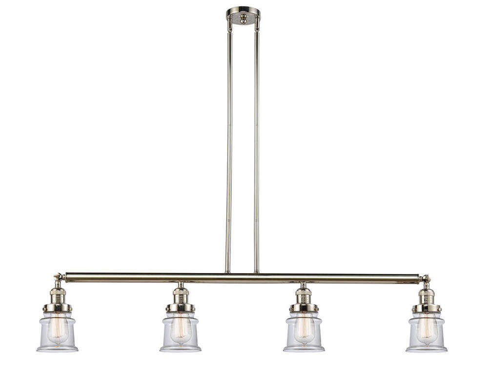 Canton - 4 Light - 51 inch - Polished Nickel - Stem Hung - Island Light