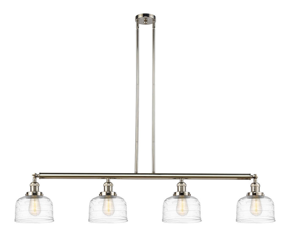 Bell - 4 Light - 53 inch - Polished Nickel - Stem Hung - Island Light